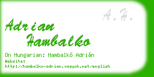adrian hambalko business card