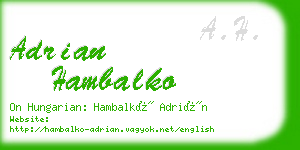 adrian hambalko business card